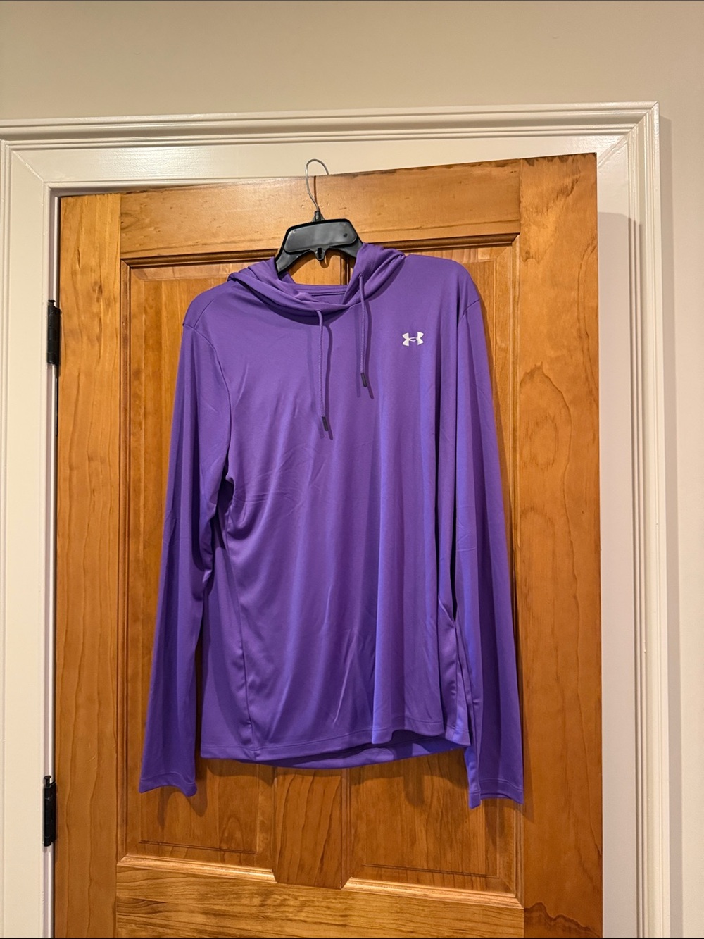 Under Armour Purple Hooded Performance Long Sleeve Pullover
